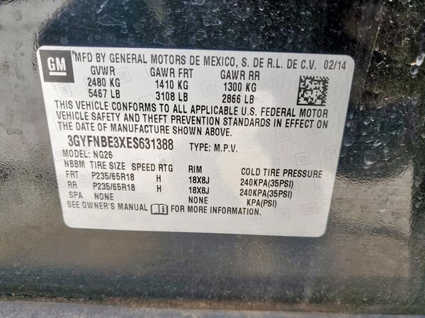 2014 CADILLAC SRX