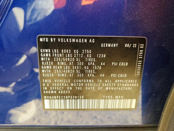 2022 VOLKSWAGEN ID.4 Pro S