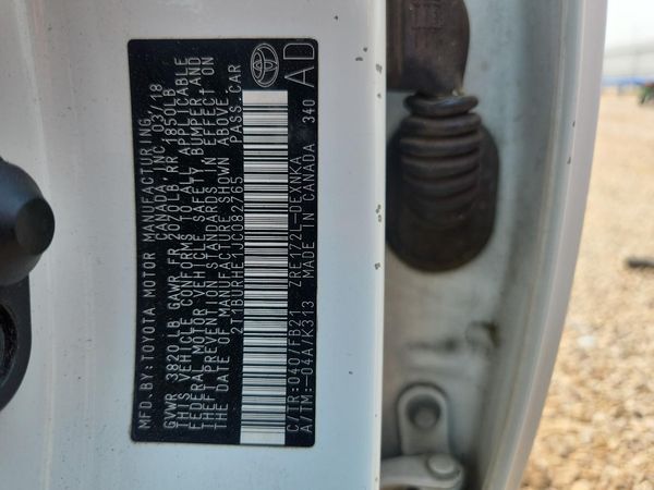 2018 TOYOTA COROLLA L/LE/SE/XLE/XSE