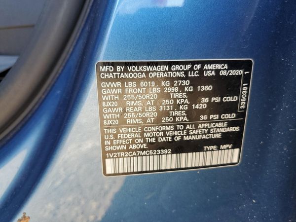 2021 VOLKSWAGEN ATLAS