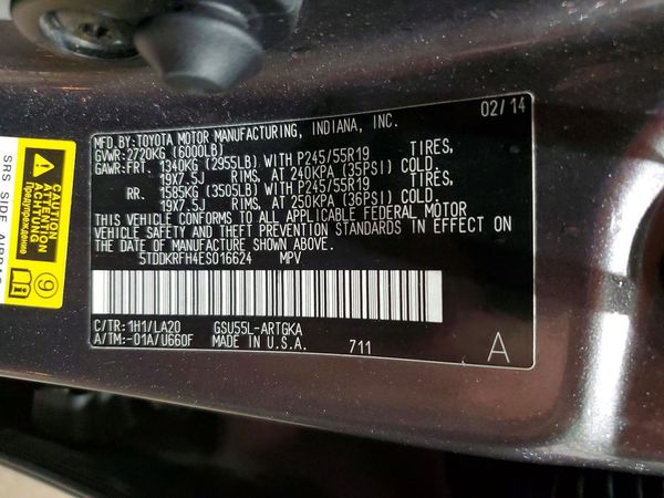2014 TOYOTA HIGHLANDER Base/Hybrid