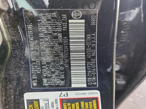 2014 TOYOTA CAMRY