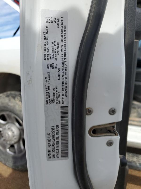 2022 RAM 2500 Tradesman — VINS