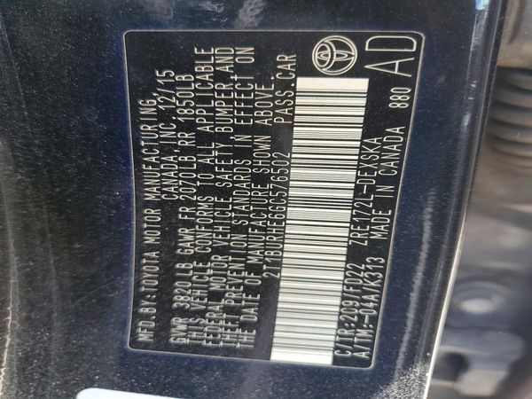 2016 TOYOTA COROLLA