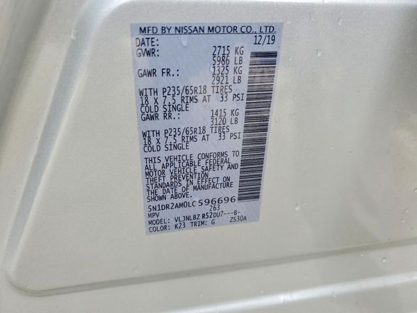2020 NISSAN PATHFINDER S