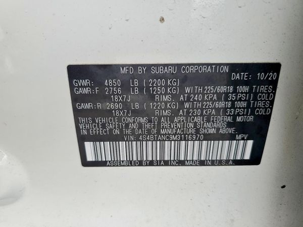 2021 SUBARU OUTBACK Limited+M/R+NAVI(HK) — VINS