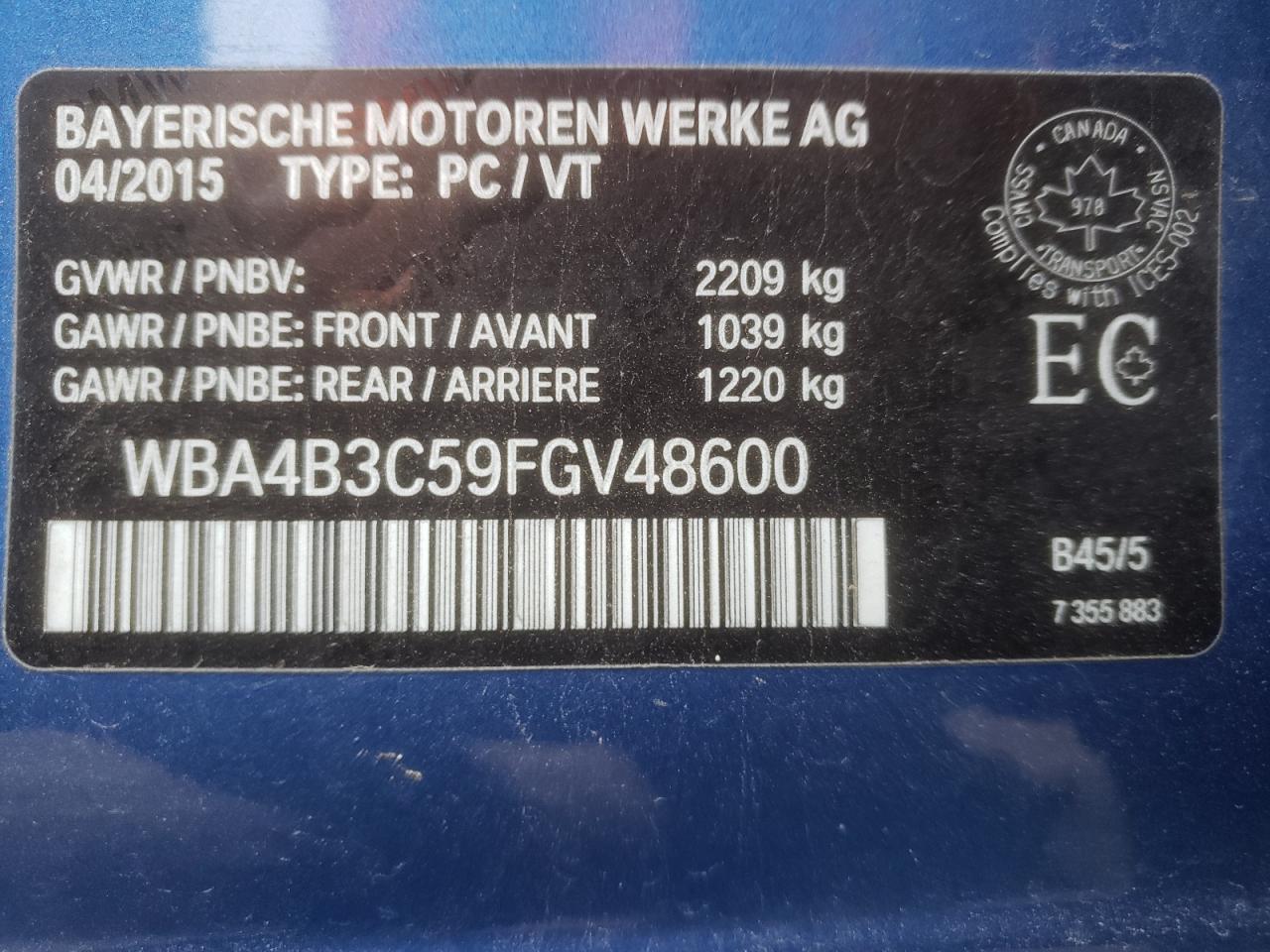2015 BMW 435 xDrive GC