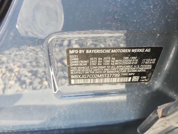 2021 BMW X1 sDrive28i — VINS
