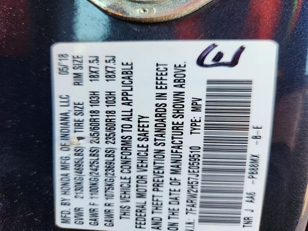 2018 HONDA CRV EX