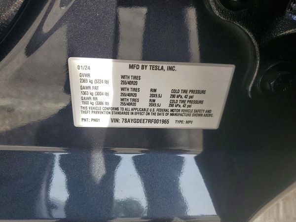 2024 TESLA MODEL Y