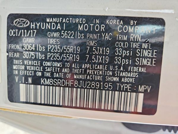2018 HYUNDAI SANTA FE
