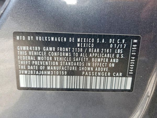 2017 VOLKSWAGEN JETTA