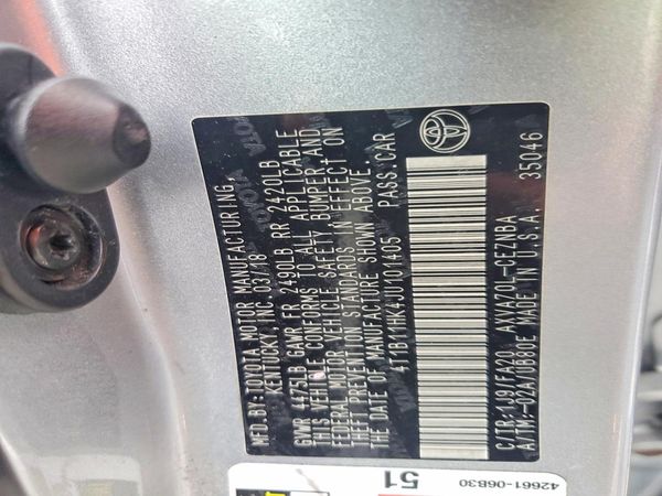 2018 TOYOTA CAMRY L/LE/SE/XLE