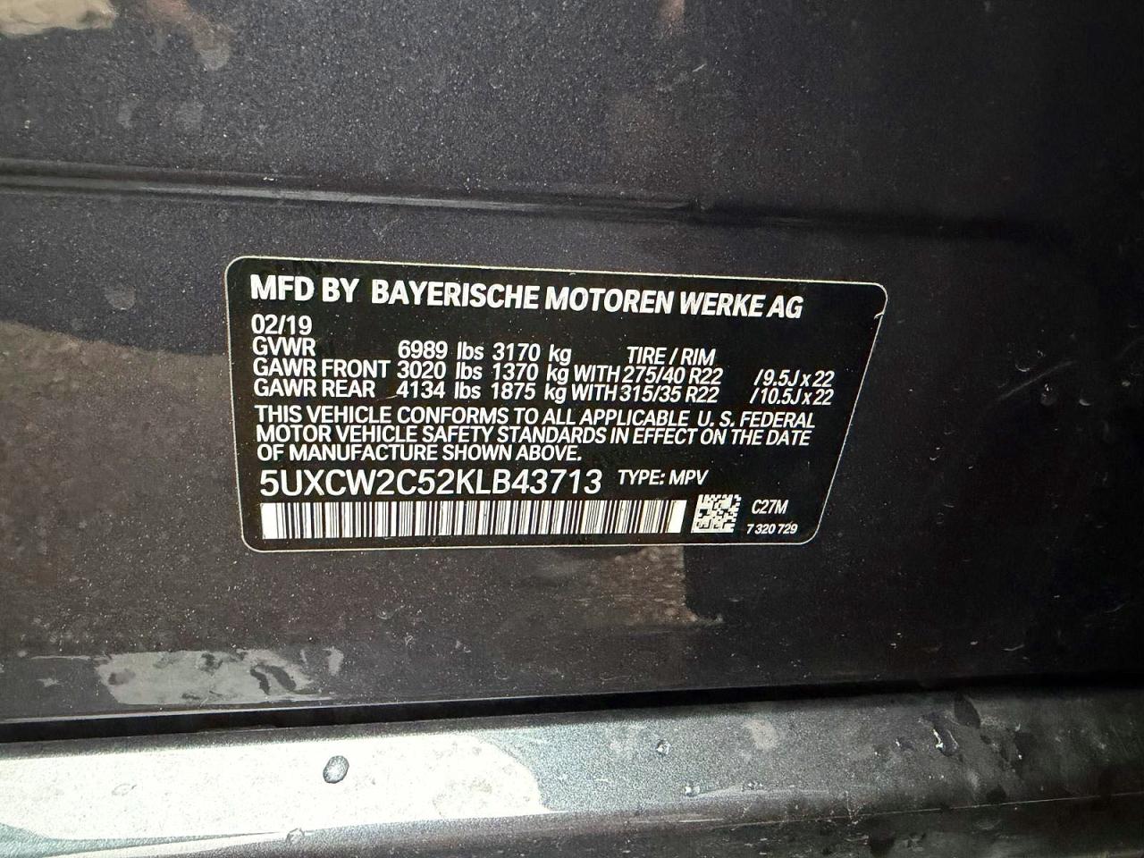 2019 BMW X7 xDrive40i