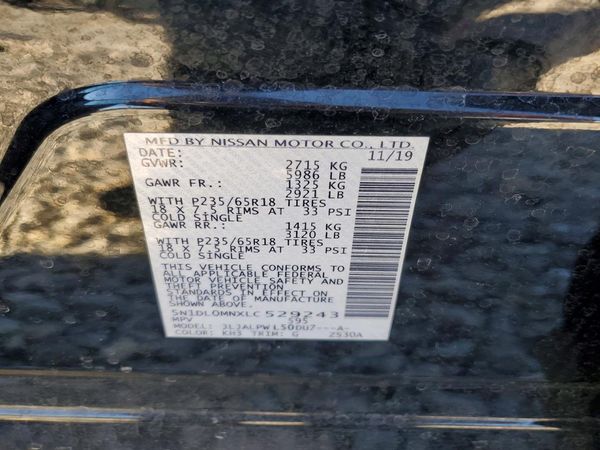 2020 INFINITI QX60