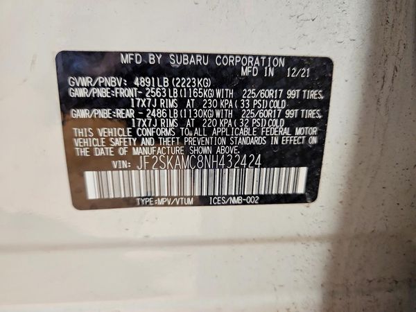 2022 SUBARU FORESTER