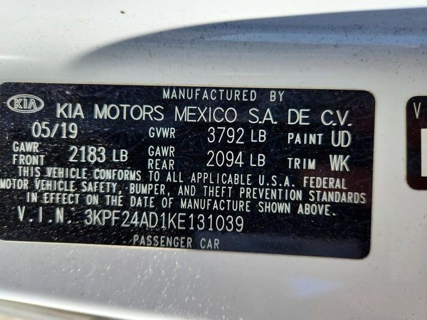 2019 KIA FORTE FE/LX/LXS