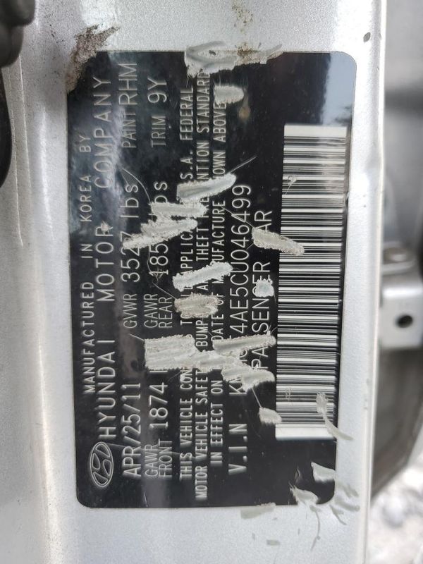 2012 HYUNDAI ACCENT GL (Middle-low grade)