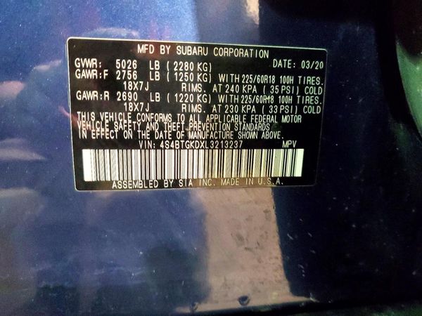 2020 SUBARU OUTBACK Onyx Edition+M/R+NAVI