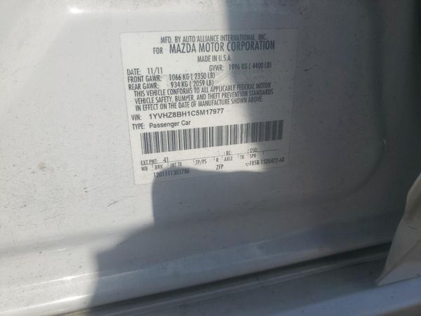 2012 MAZDA 6 Sport/GS