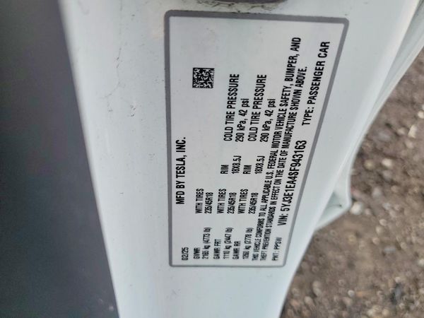 2025 TESLA MODEL 3