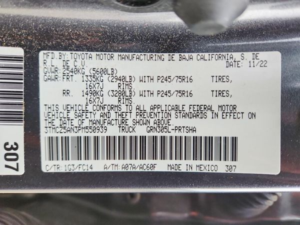2023 TOYOTA TACOMA SR5