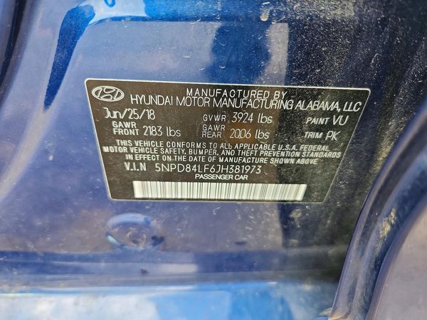 2018 HYUNDAI ELANTRA