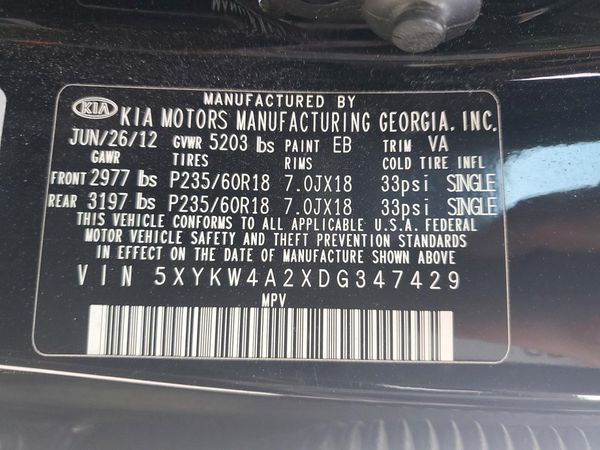 2013 KIA SORENTO