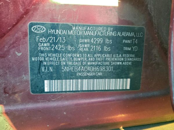 2013 HYUNDAI SONATA