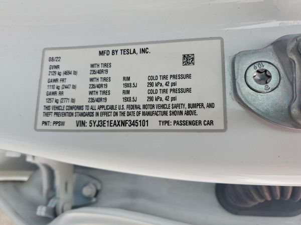 2022 TESLA MODEL 3