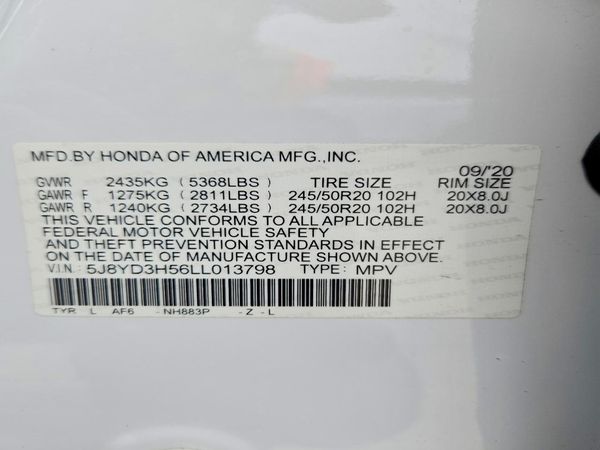 2020 ACURA MDX