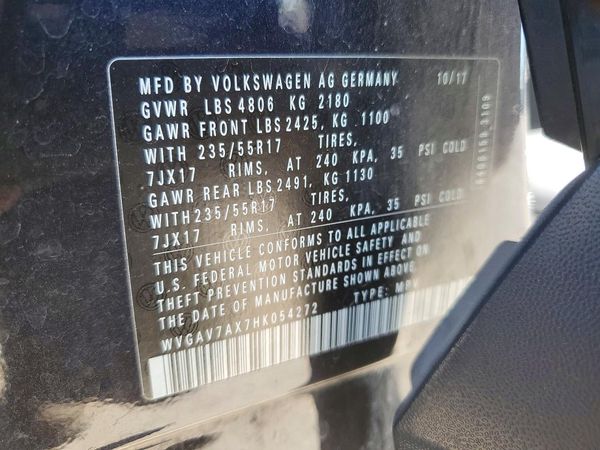 2017 VOLKSWAGEN TIGUAN