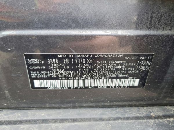 2018 SUBARU OUTBACK Limited+M/R