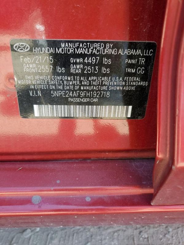 2015 HYUNDAI SONATA