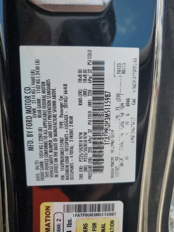 2021 FORD MUSTANG I4 Convertible