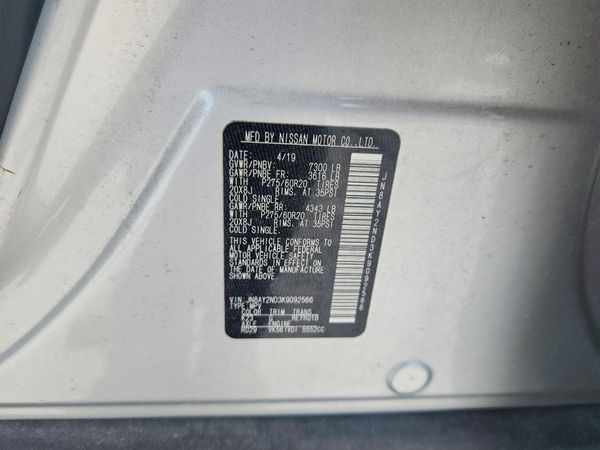 2019 NISSAN ARMADA — VINS