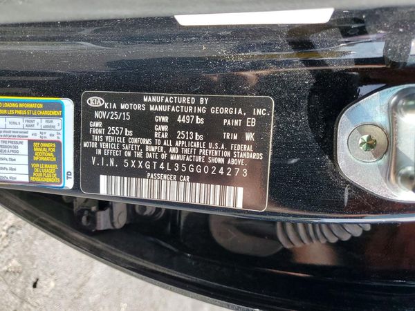 2016 KIA OPTIMA GL