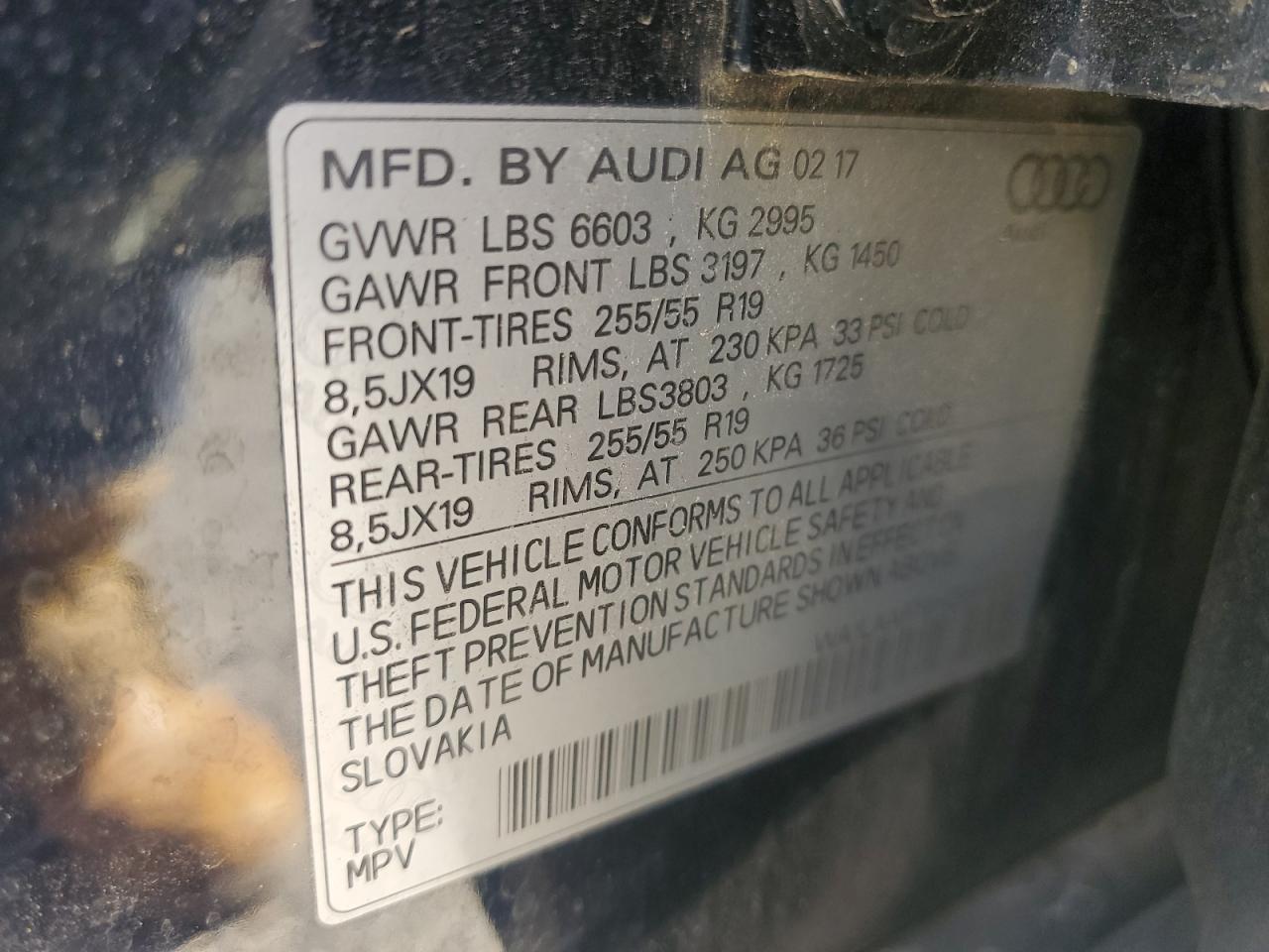 2017 AUDI Q7
