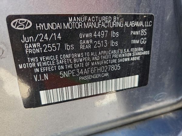 2015 HYUNDAI SONATA