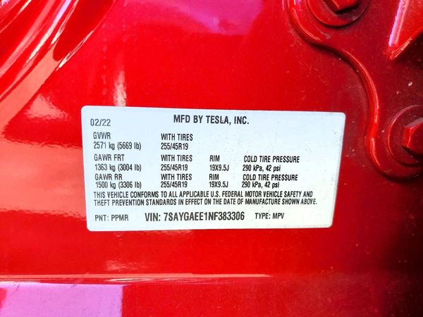 2022 TESLA MODEL Y