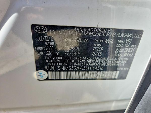 2020 HYUNDAI SANTA FE SEL
