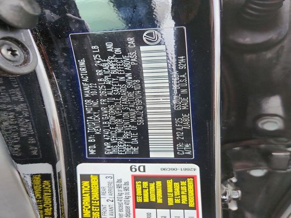 2023 LEXUS ES 350 350 F Sport Handling