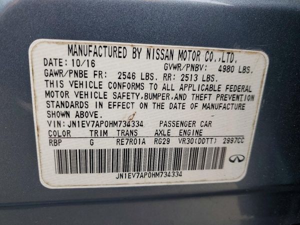 2017 INFINITI Q50