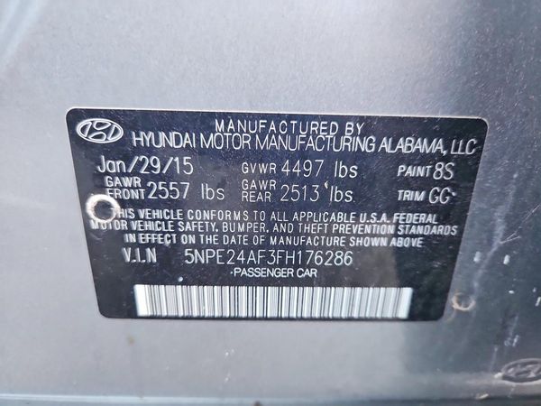 2015 HYUNDAI SONATA SE, ECO