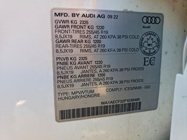 2023 AUDI Q3 KOMFORT 45 2.0 TFSI 4DR AWD quattro Premium
