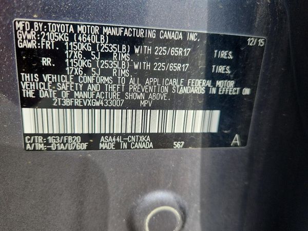 2016 TOYOTA RAV4 LE (X Grade)