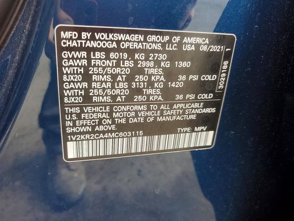 2021 VOLKSWAGEN ATLAS