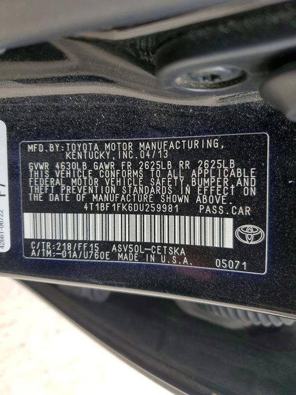 2013 TOYOTA CAMRY