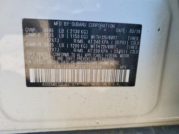2019 SUBARU OUTBACK Premium+ES