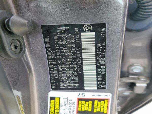 2023 TOYOTA CAMRY XLE — VINS
